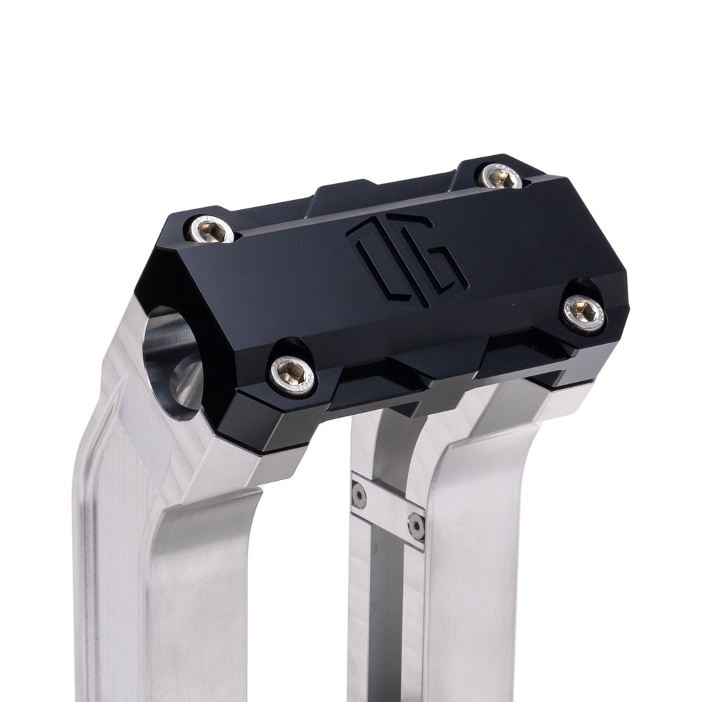 OG Aluminum 10.5 inch Pull Back Risers with Black Standard Top Clamp