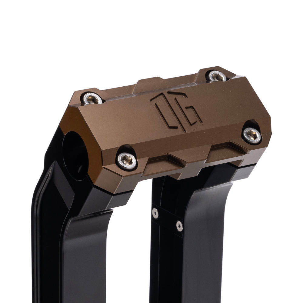 OG Black 8.5 inch Straight Risers with Bronze Standard Top Clamp