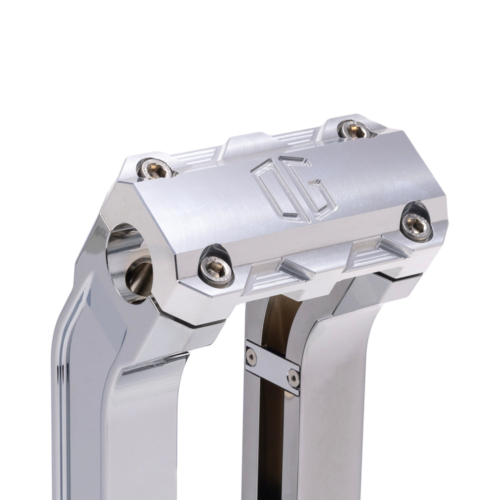 OG Chrome 8.5 inch Straight Risers with Aluminum Standard Top Clamp