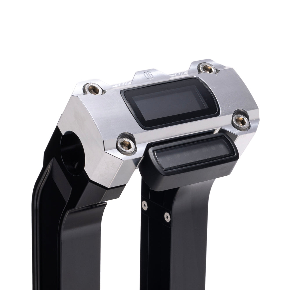 OG Aluminum Digital Gauge Top Clamp on Black Risers