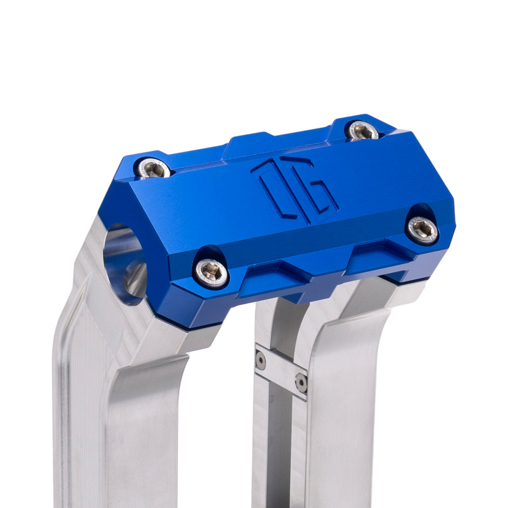 OG Aluminum 10.5 inch Straight Risers with Blue Standard Top Clamp
