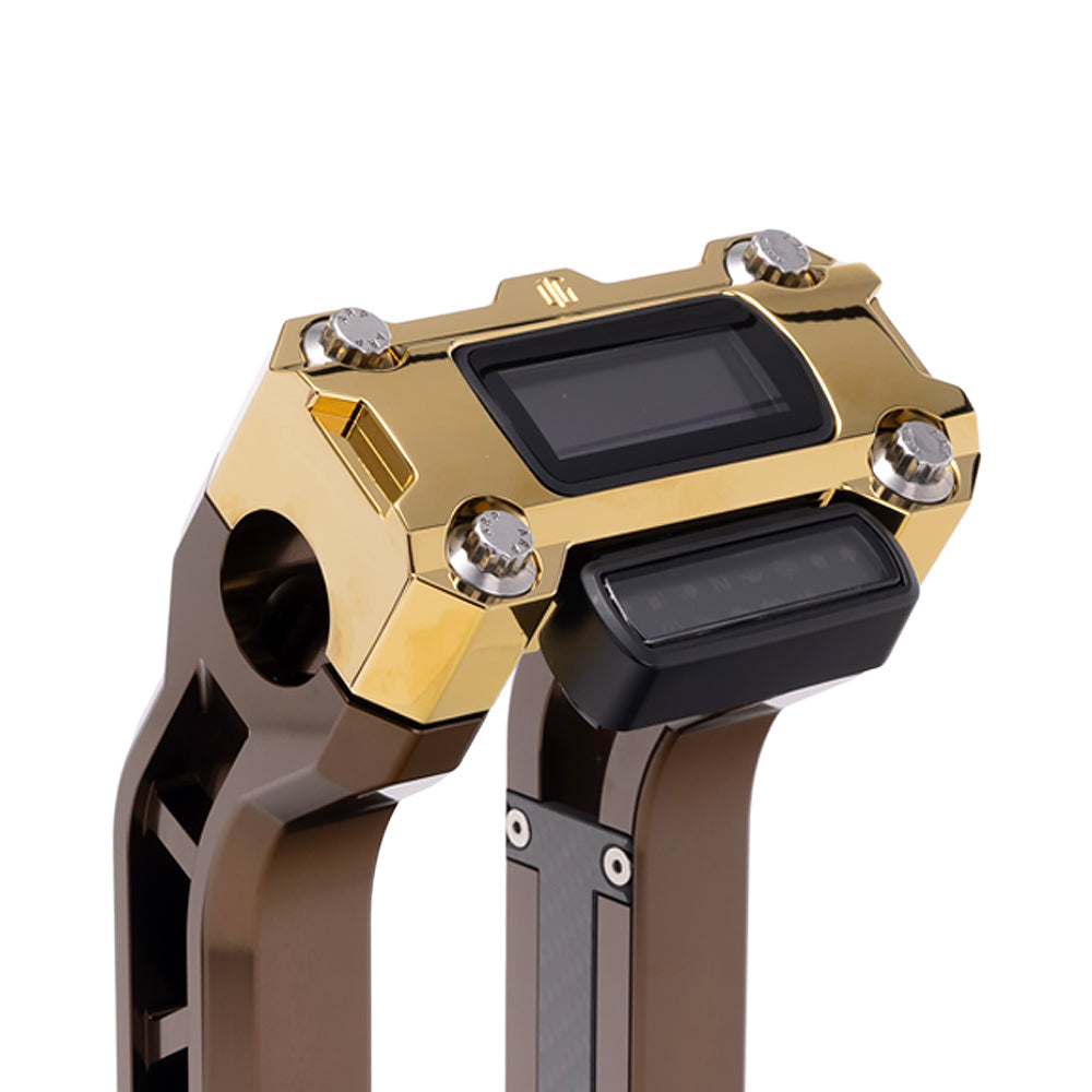OG Gold Plating Performance Digital Gauge Top Clamp on OG Bronze Performance Riser Legs